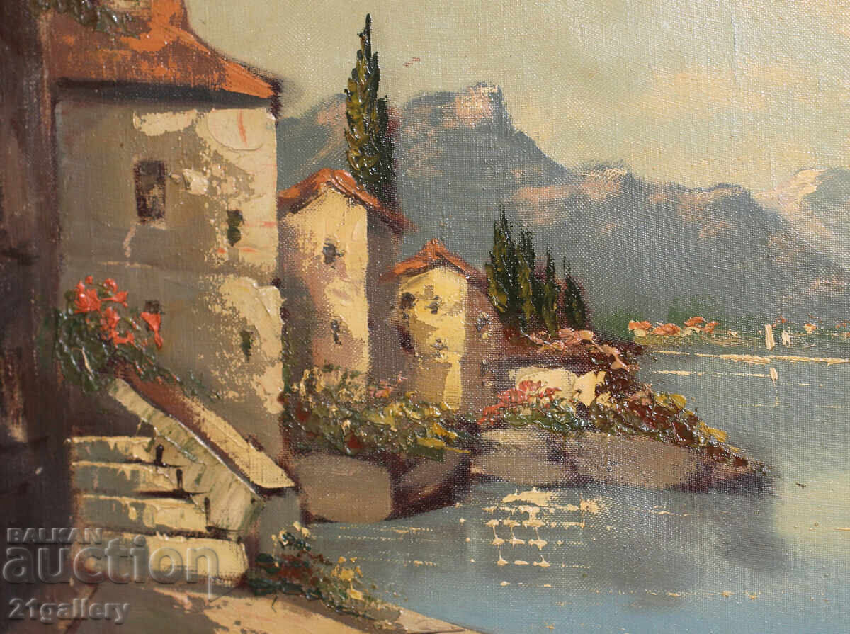 Delivery of Old oil painting, landscape, signed Delivery of Old oil painting, landscape, signed