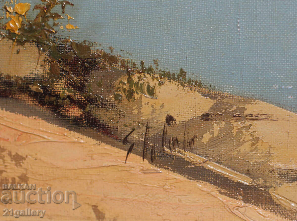 Old oil painting, landscape, signed - 5 Old oil painting, landscape, signed - 5