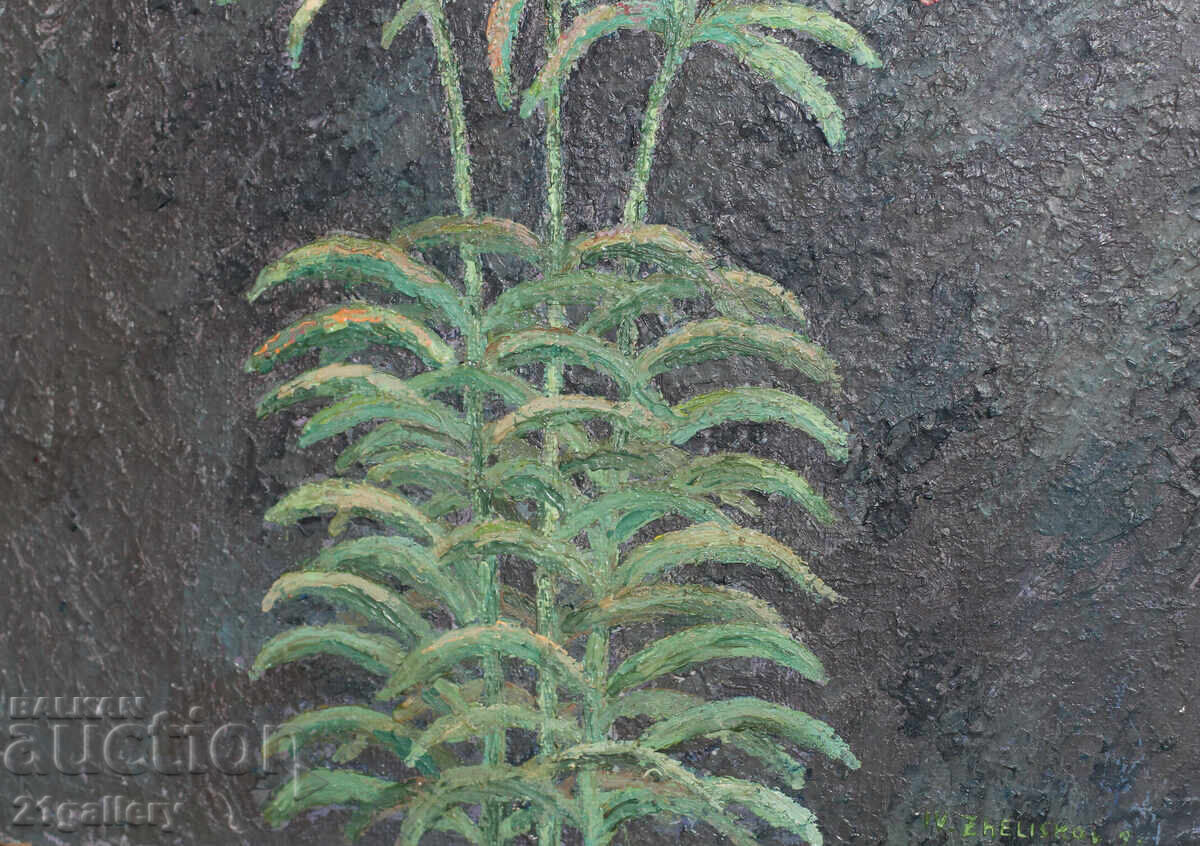 Natura statica cu flori, vopsele in ulei, semnata - 6