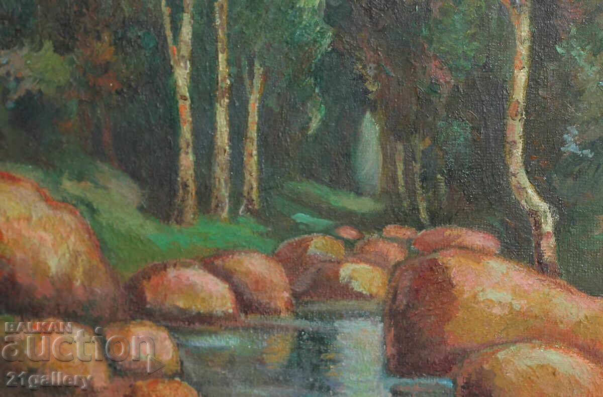 Peisaj montan, ulei pe pânză, semnată 1995 - 5