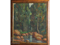 Peisaj montan, ulei pe pânză, semnată 1995