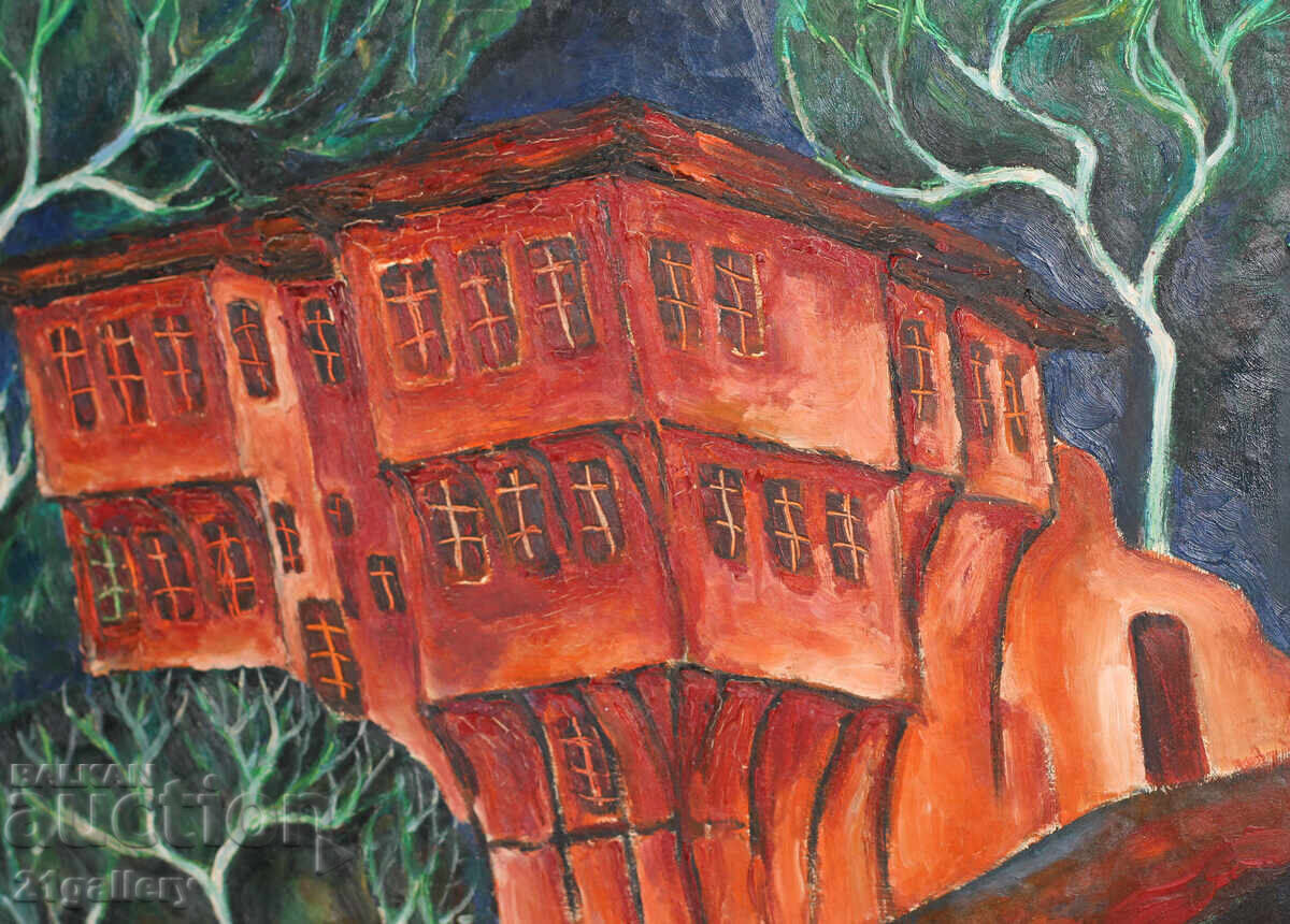 Τοπίο με σπίτι, λαδομπογιές - 5