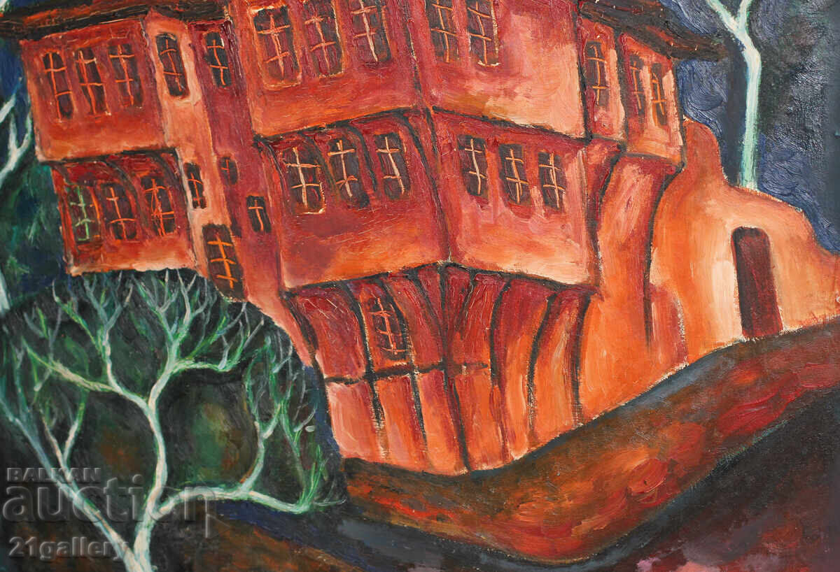 Τοπίο με σπίτι, λαδομπογιές - 6