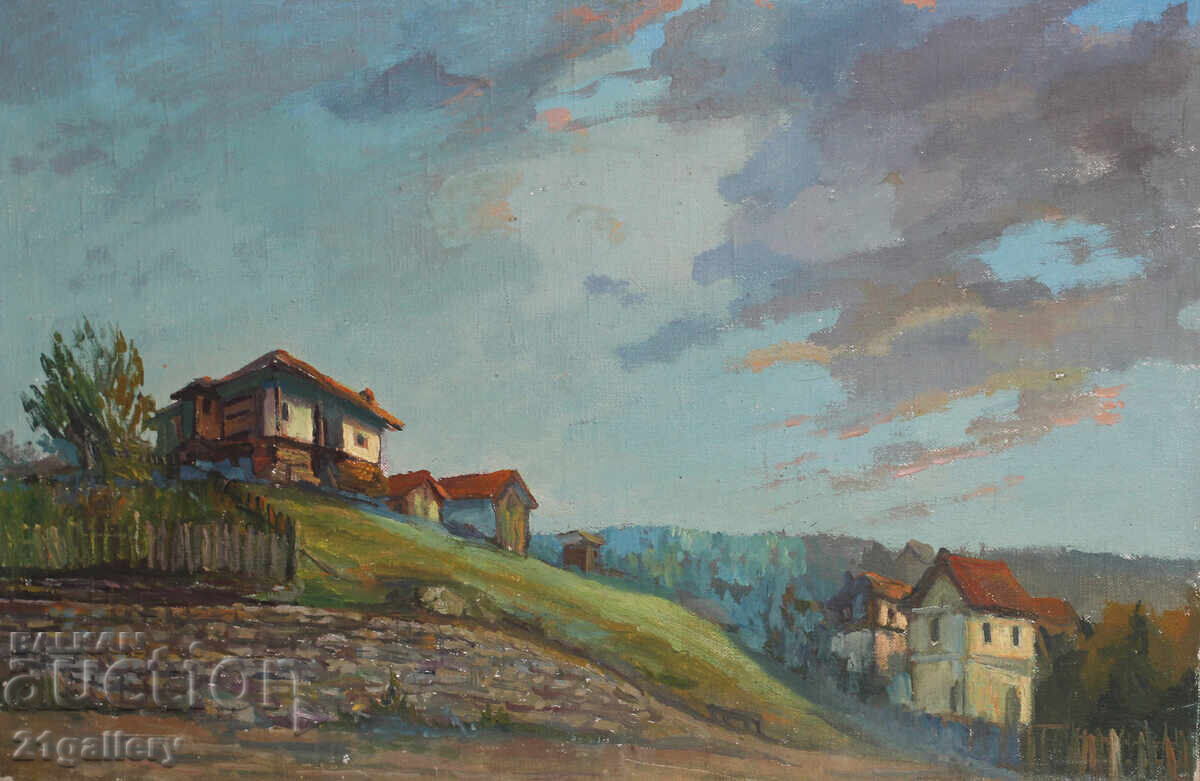 Georgi Paunov - Paunets (1944) Landscape oil paints, signed with price 500.00 BGN | € 255.65 Georgi Paunov - Paunets (1944) Landscape oil paints, signed with price 500.00 BGN | € 255.65
