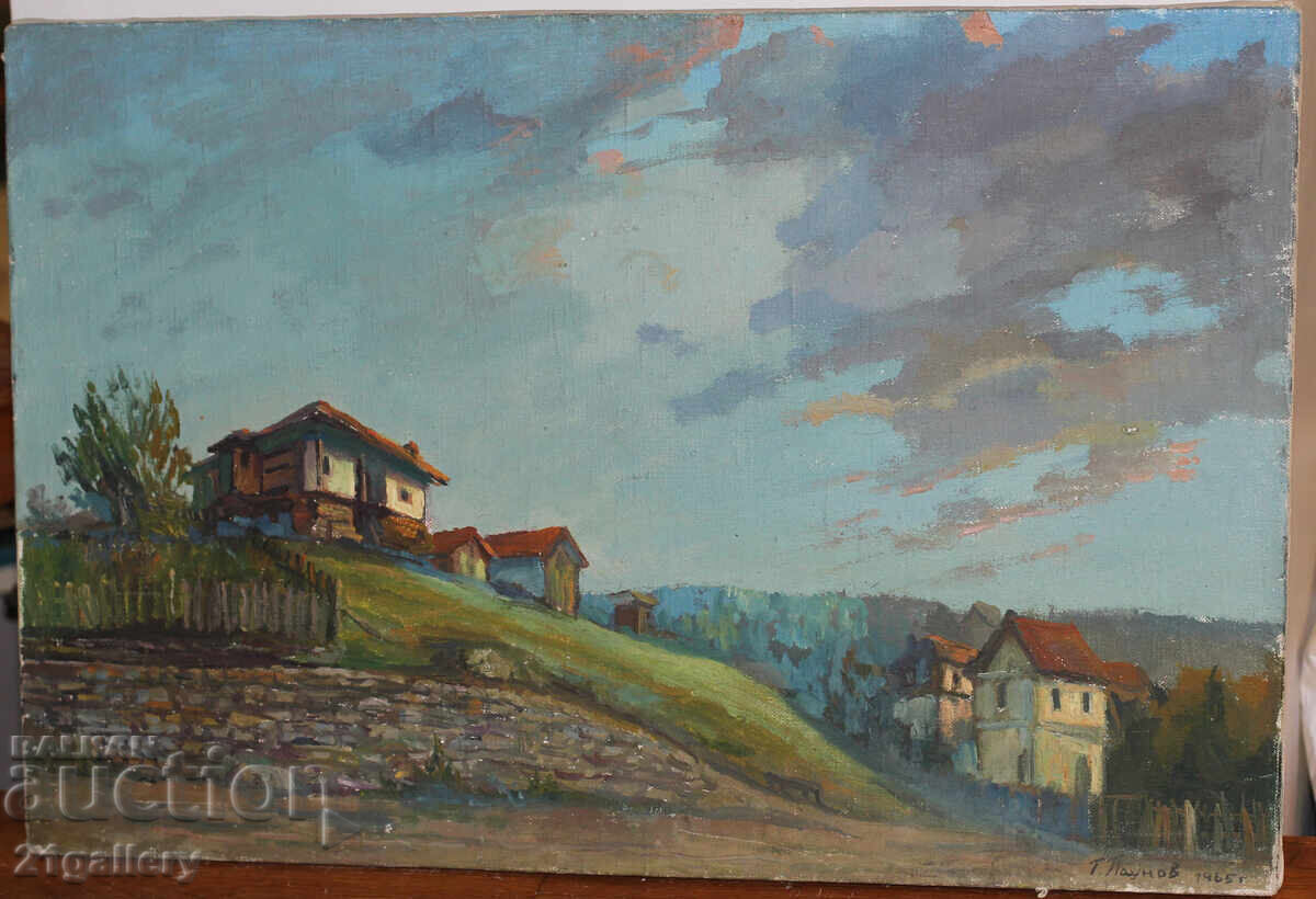 Auction Georgi Paunov - Paunets (1944) Landscape oil paints, signed Auction Georgi Paunov - Paunets (1944) Landscape oil paints, signed