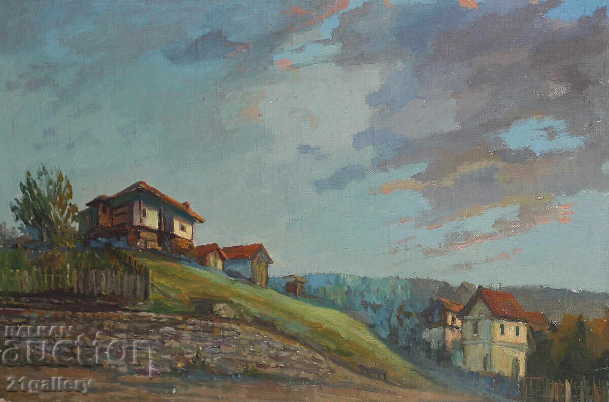 Georgi Paunov - Paunets (1944) Landscape oil paints, signed Georgi Paunov - Paunets (1944) Landscape oil paints, signed