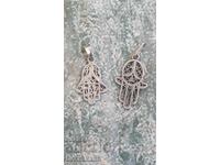 Silver pendant 2 pieces Hand of Fatima