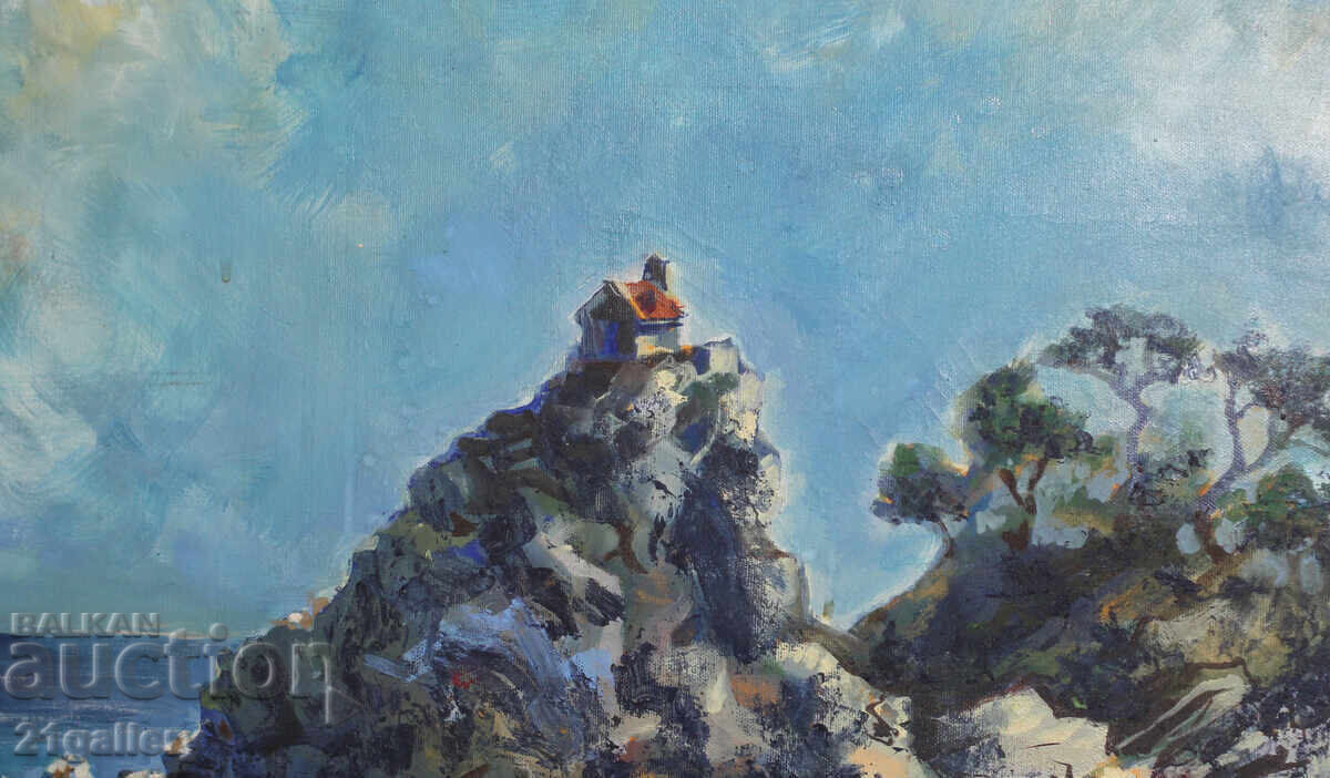 Kamelia Diancheva / Θαλάσσιο τοπίο βράχοι, λαδομπογιές 2009 - 5