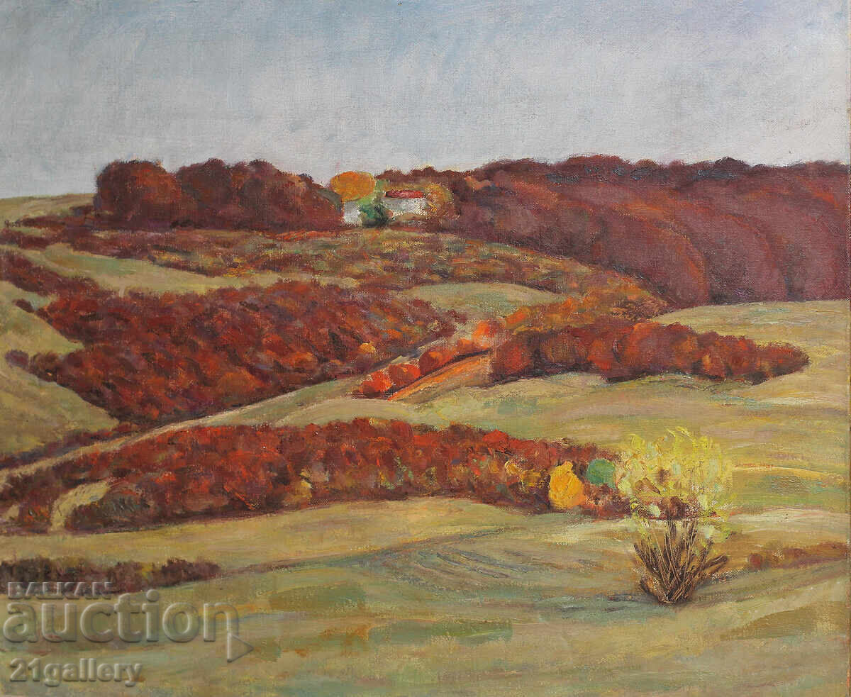 Есенен пейзаж, маслени бои с цена 550.00 лв. | € 281.21