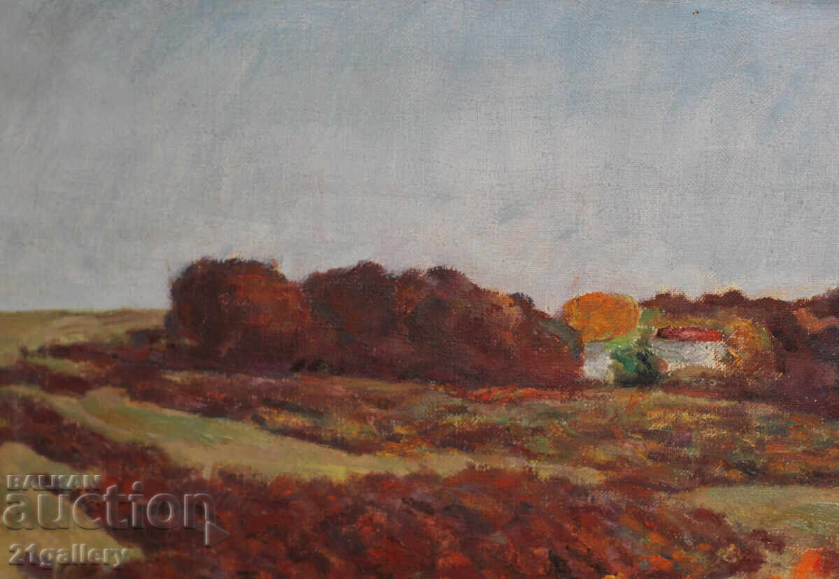 Доставка на Есенен пейзаж, маслени бои