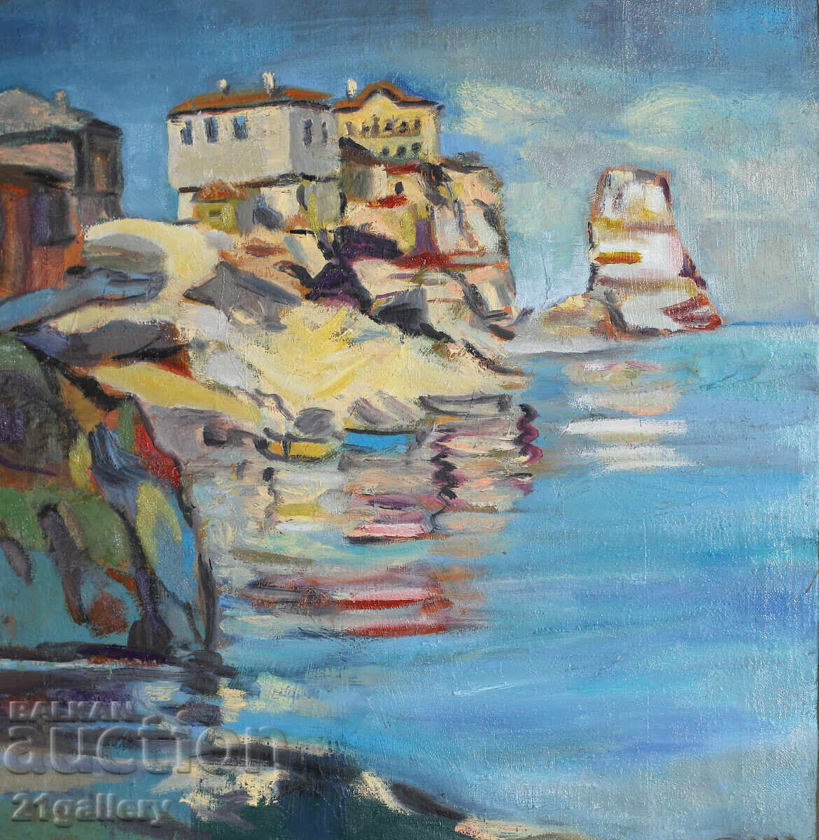 Auction Seascape, oil on canvas, signed Auction Seascape, oil on canvas, signed