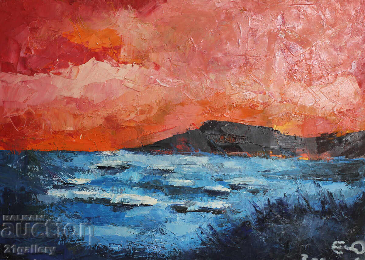 Seascape, oil paints, signed 2010. with price 500.00 BGN | € 255.65 Seascape, oil paints, signed 2010. with price 500.00 BGN | € 255.65