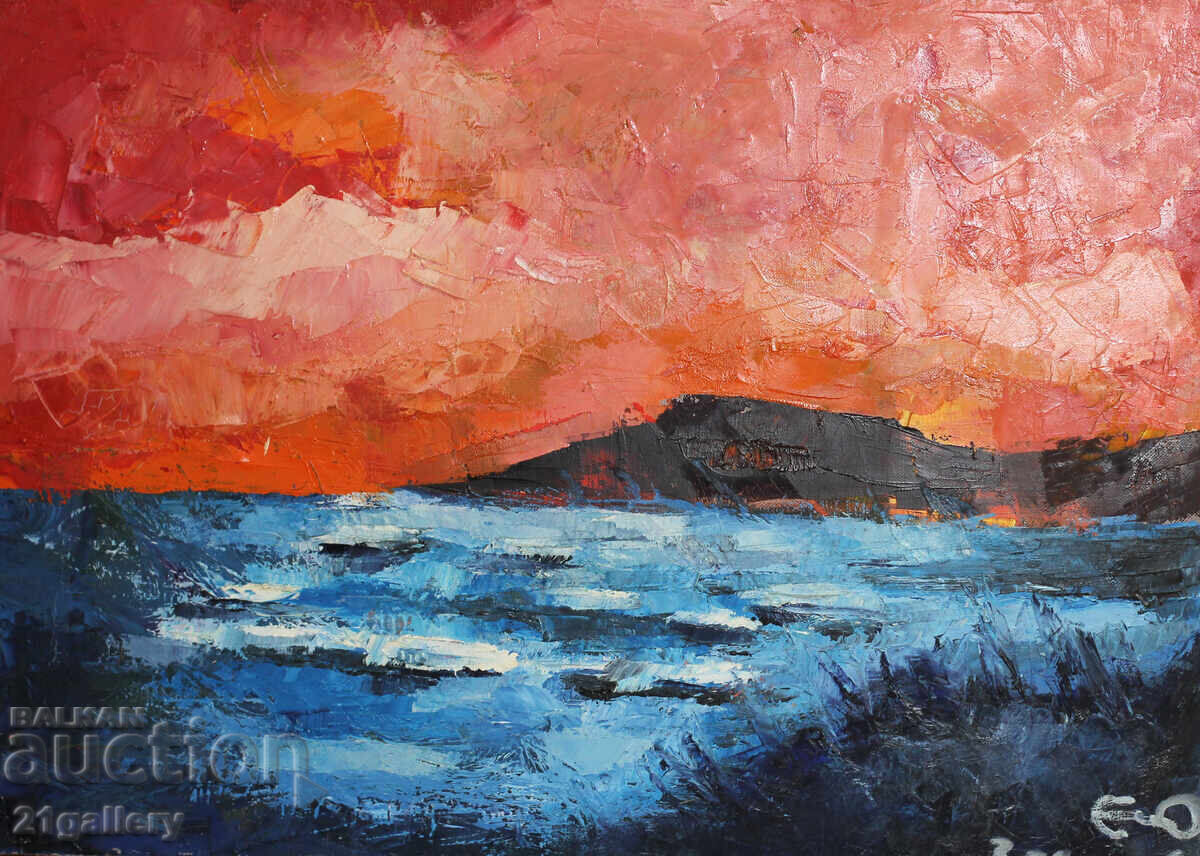 Delivery of Seascape, oil paints, signed 2010. Delivery of Seascape, oil paints, signed 2010.