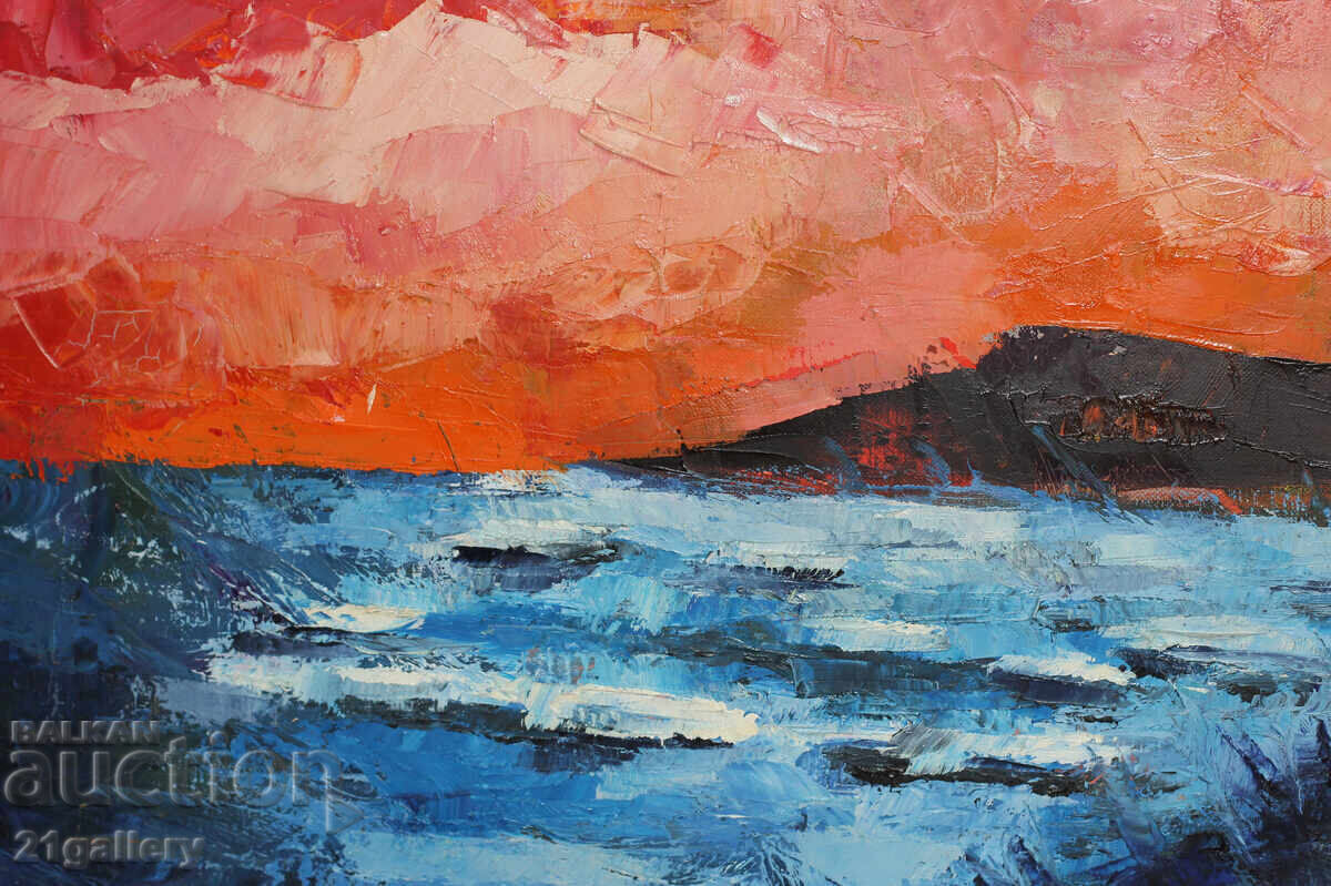 Seascape, oil paints, signed 2010. - 5 Seascape, oil paints, signed 2010. - 5