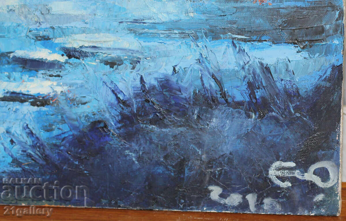 Seascape, oil paints, signed 2010. - 7 Seascape, oil paints, signed 2010. - 7