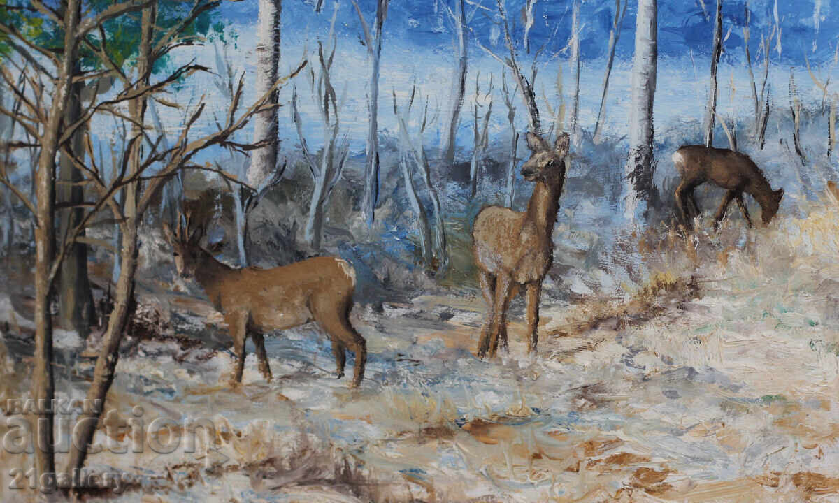 Forest landscape, oil on canvas, signed - 6 Forest landscape, oil on canvas, signed - 6