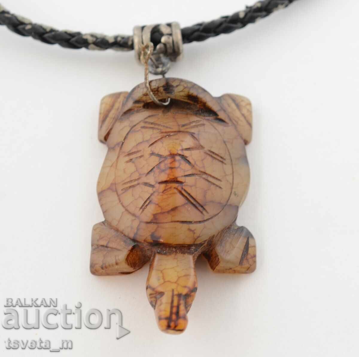 Necklace, natural stone, hand-carved turtle with price 12.00 BGN | € 6.14 Necklace, natural stone, hand-carved turtle with price 12.00 BGN | € 6.14