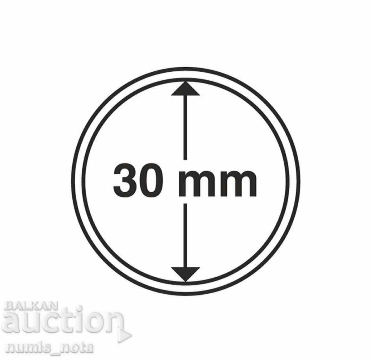 Coin capsules Leuchtturm Grips - 30 mm.