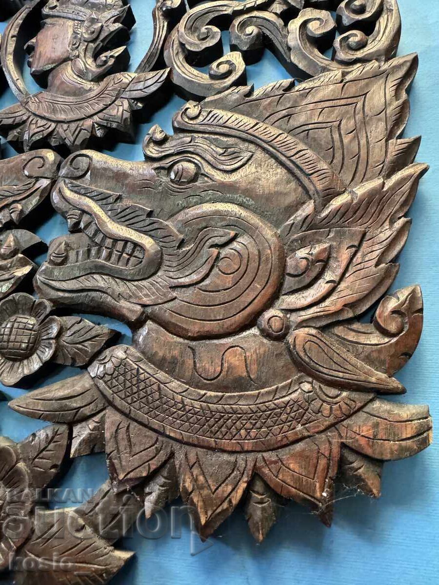 Delivery of Old Indian woodcarving - panel Delivery of Old Indian woodcarving - panel