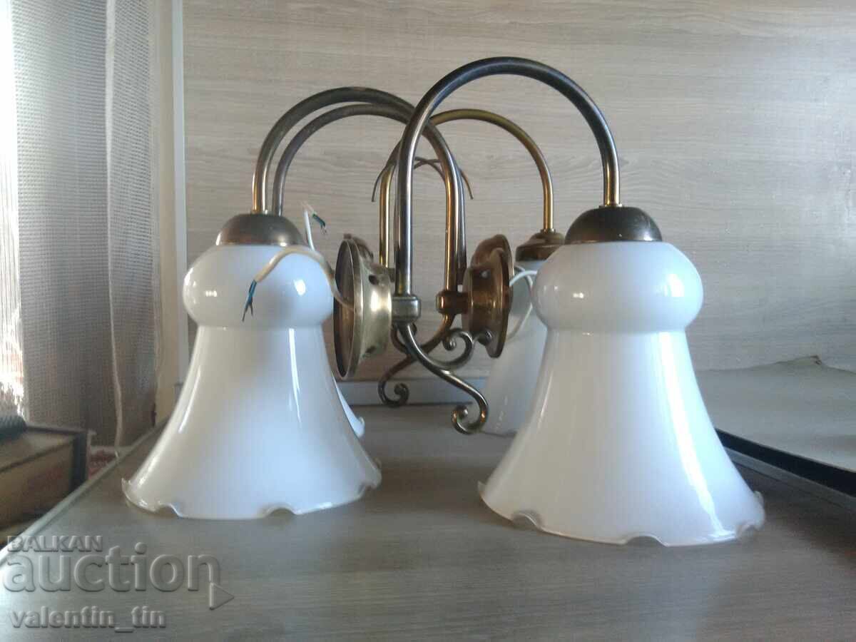 Wall applications, lamps - brass, two pairs, sets with price 139.00 BGN | € 71.07 Wall applications, lamps - brass, two pairs, sets with price 139.00 BGN | € 71.07