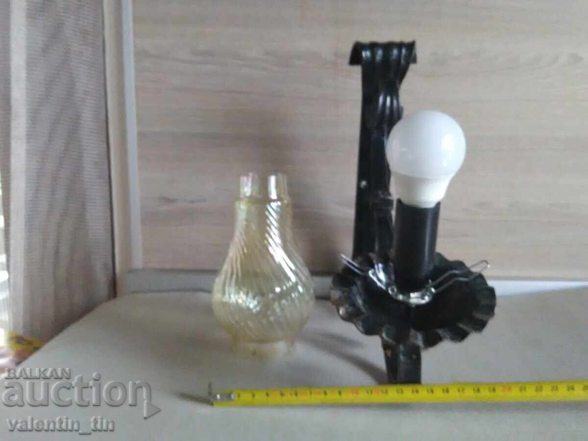 Wrought iron wall lamp with price 34.00 BGN | € 17.38 Wrought iron wall lamp with price 34.00 BGN | € 17.38