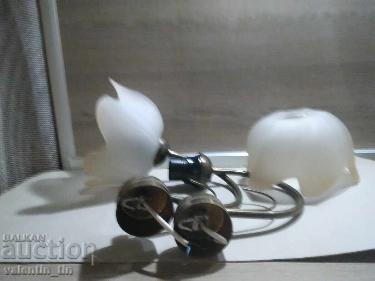 Brass sconces, wall lamps, two identical with price 69.00 BGN | € 35.28 Brass sconces, wall lamps, two identical with price 69.00 BGN | € 35.28