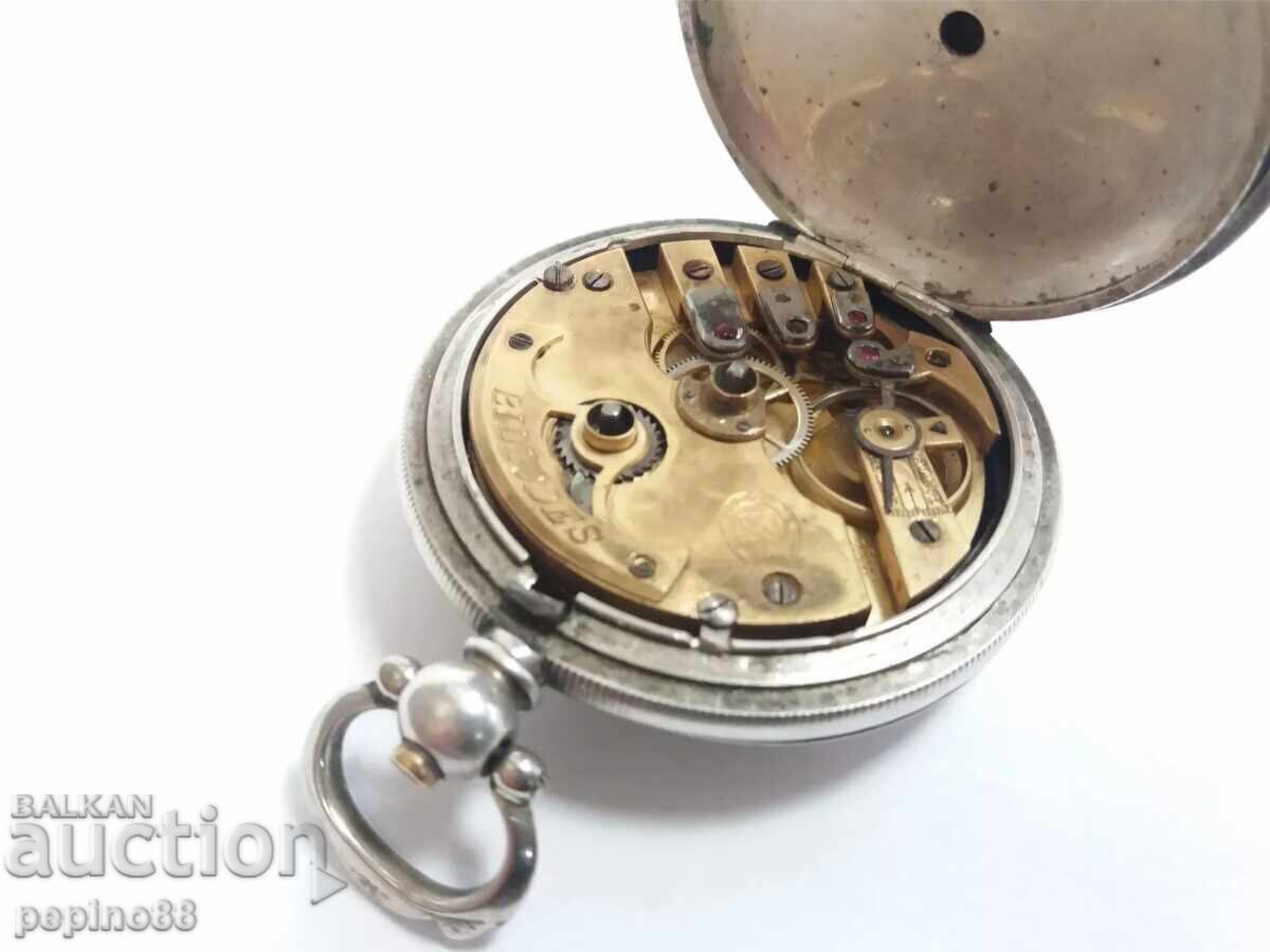 Сребърен Джобен Турски Часовник K.Serkisoff&Constantinopol - 5 Сребърен Джобен Турски Часовник K.Serkisoff&Constantinopol - 5