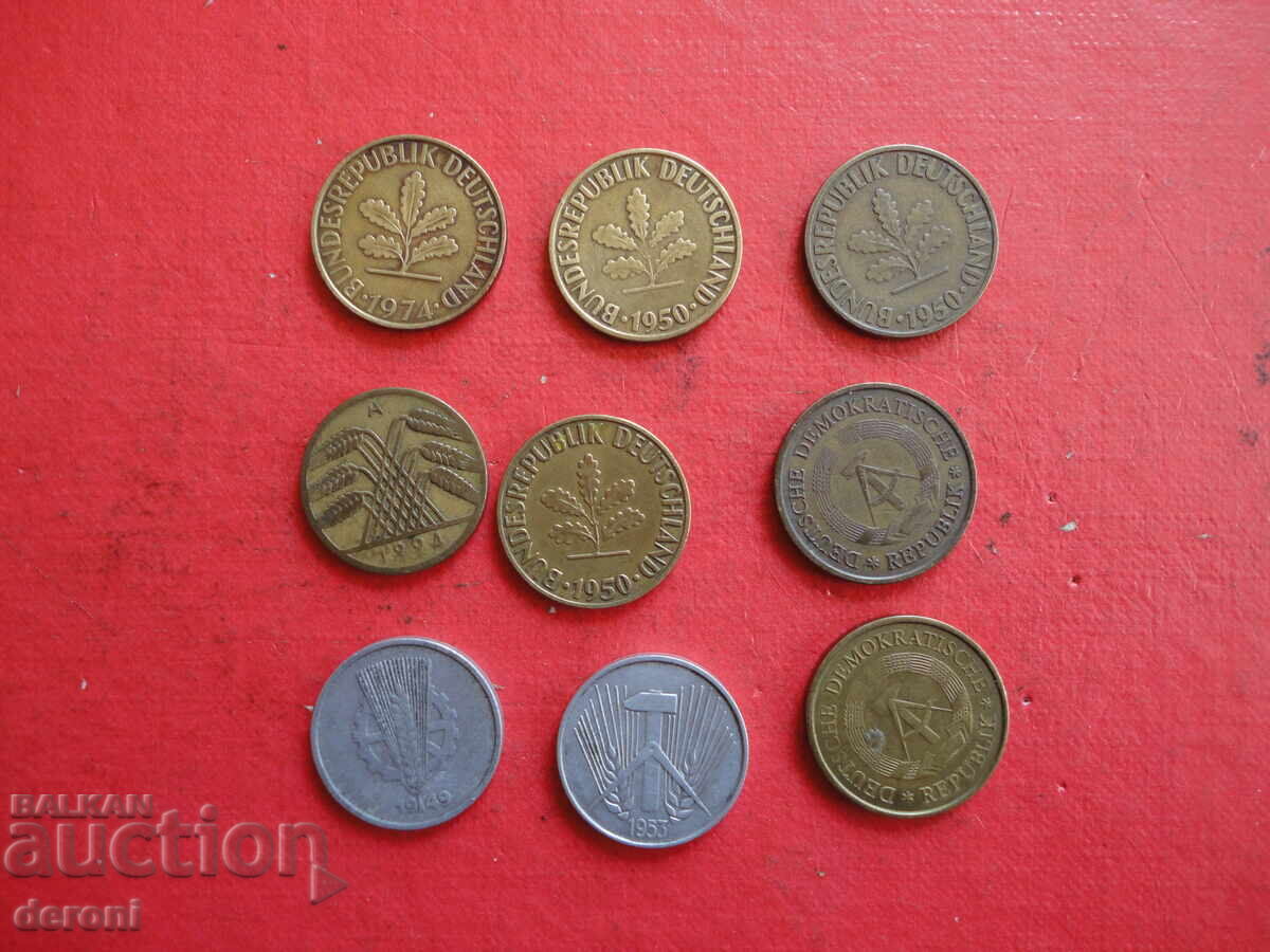 Delivery of Lot of pfennigs pfenning pfennig Delivery of Lot of pfennigs pfenning pfennig