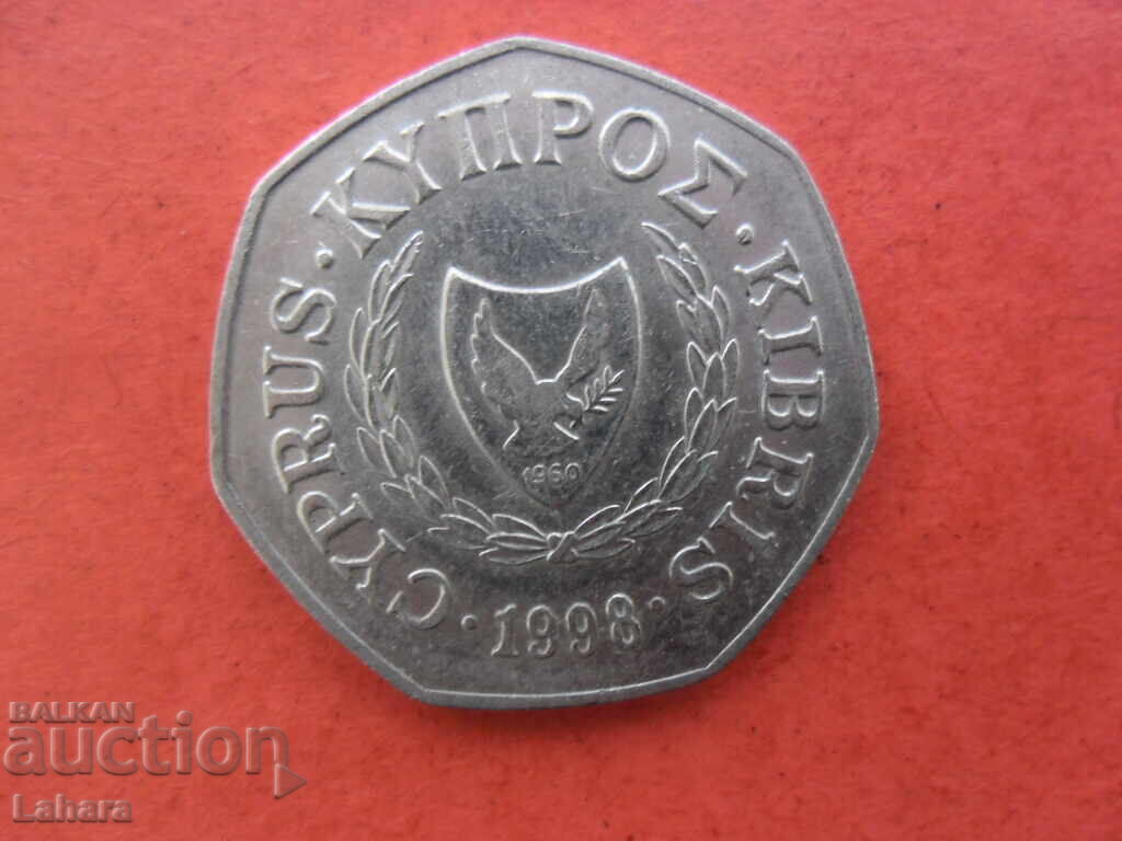 50 σεντς 1998 Κύπρος με τιμή 1.40 BGN | € 0.72 50 σεντς 1998 Κύπρος με τιμή 1.40 BGN | € 0.72