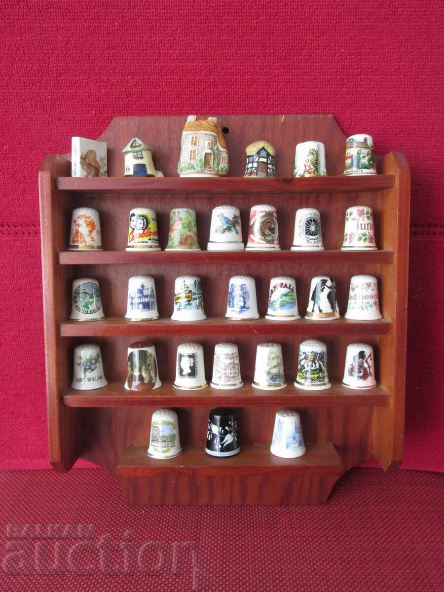 Thimbles collection with display Thimbles collection with display