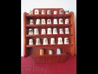 Thimbles collection with display