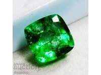 BZC! 9.45 carat natural emerald square of 1st grade! GGL certificate