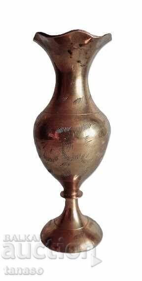 Old engraved Arabic brass vase - 5 Old engraved Arabic brass vase - 5