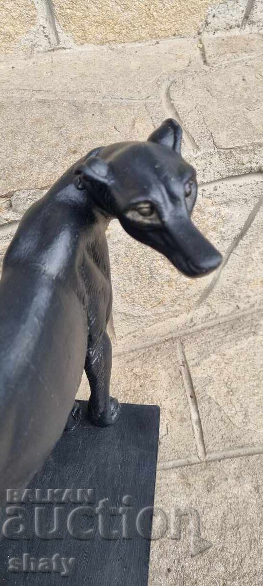 Sculptură veche din metal. Figura unui câine - 6