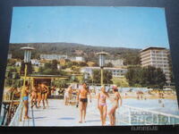 VARNA.Golden Sands-The Bridge on the Central Beach,Old Postcard