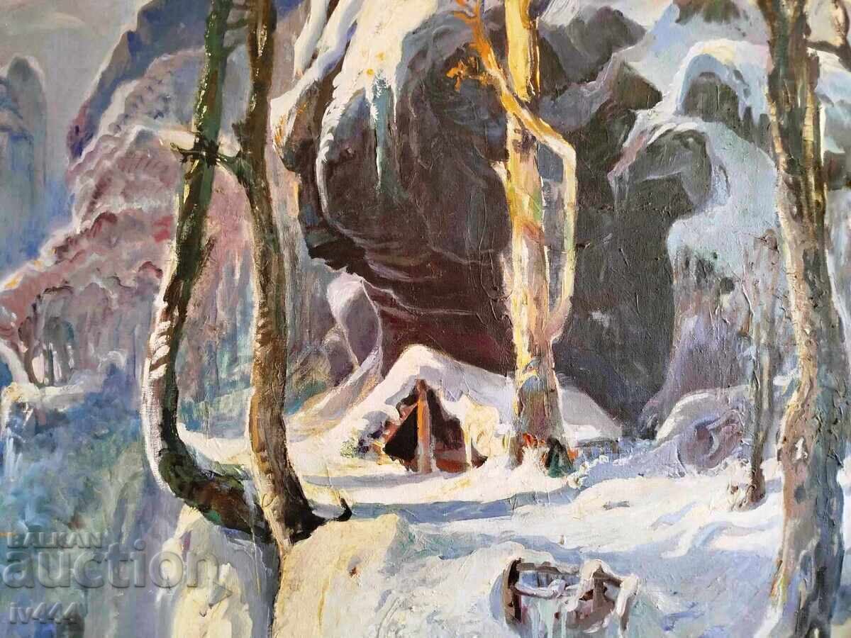 Λιούμπεν Πέτροφ - Τεράστιος Βουλγαρικός Πίνακας - Χειμώνας με τιμή 3000.00 BGN | € 1533.88 Λιούμπεν Πέτροφ - Τεράστιος Βουλγαρικός Πίνακας - Χειμώνας με τιμή 3000.00 BGN | € 1533.88