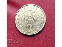 Macedonia-2 dinars 1995 F.A.O.