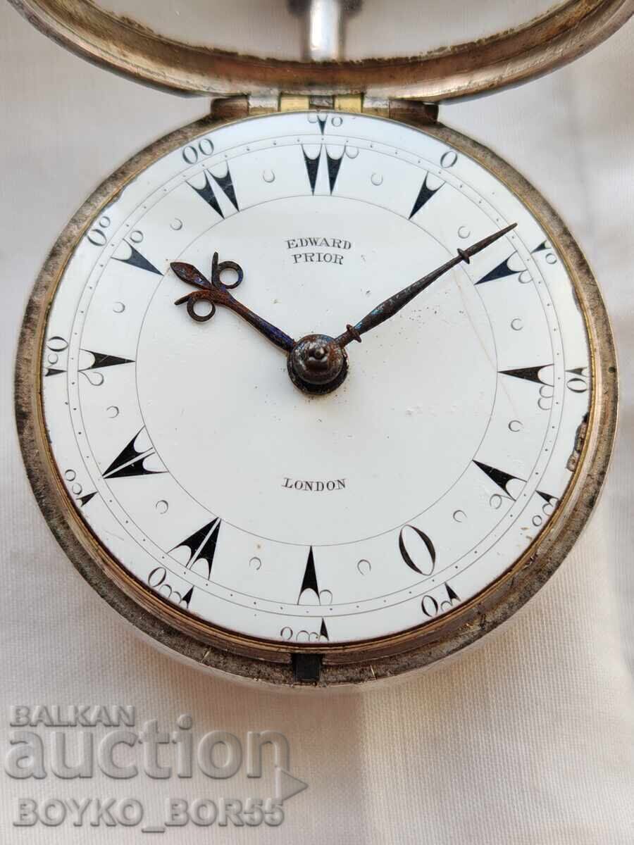 Super Silver Pocket Watch Edward Prior 1820s Super Silver Pocket Watch Edward Prior 1820s