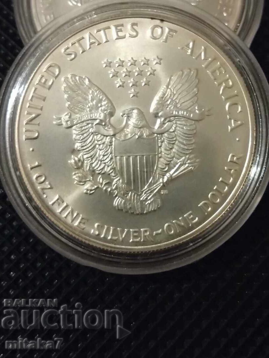 American Eagle, silver 1oz, 1993, USA with price 115.00 BGN | € 58.80 American Eagle, silver 1oz, 1993, USA with price 115.00 BGN | € 58.80