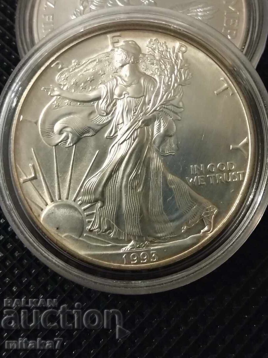 American Eagle, silver 1oz, 1993, USA American Eagle, silver 1oz, 1993, USA