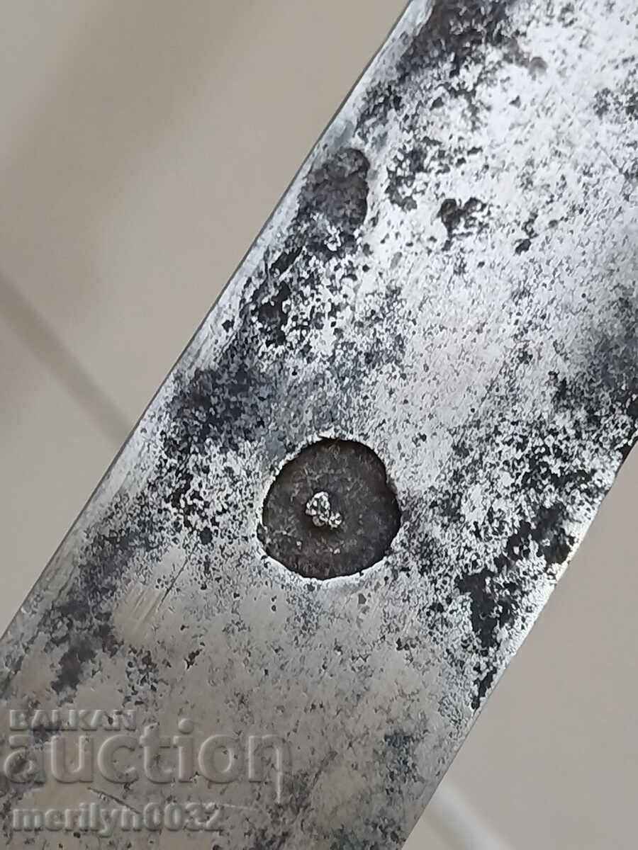 Forged shepherd's knife karakulak with kanya blade with scimitar seal with price 338.00 BGN | € 172.82 Forged shepherd's knife karakulak with kanya blade with scimitar seal with price 338.00 BGN | € 172.82