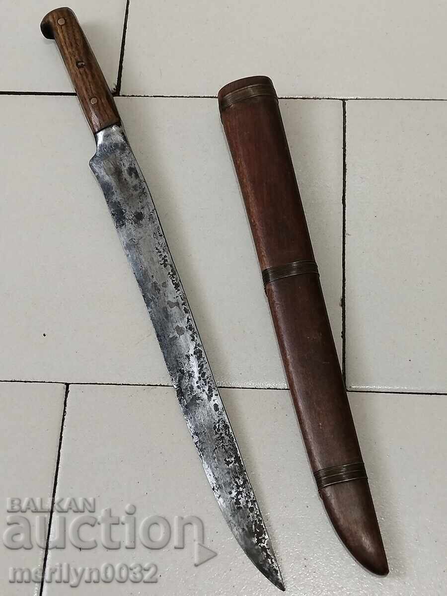 Forged shepherd's knife karakulak with kanya blade with scimitar seal - 5 Forged shepherd's knife karakulak with kanya blade with scimitar seal - 5