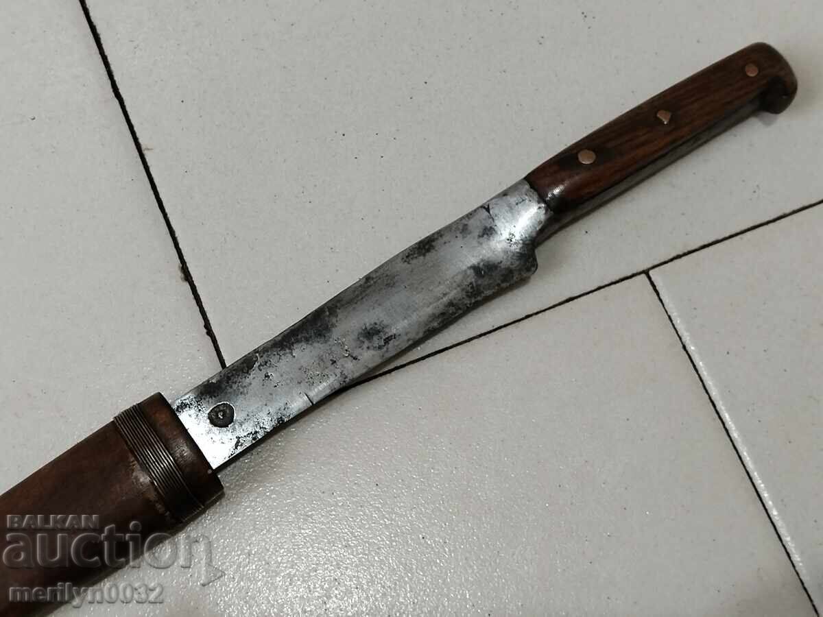 Forged shepherd's knife karakulak with kanya blade with scimitar seal - 6 Forged shepherd's knife karakulak with kanya blade with scimitar seal - 6