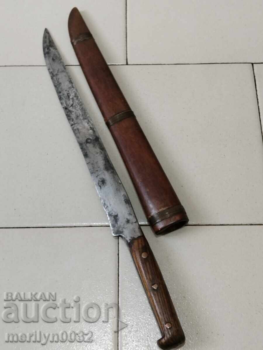 Forged shepherd's knife karakulak with kanya blade with scimitar seal - 7 Forged shepherd's knife karakulak with kanya blade with scimitar seal - 7