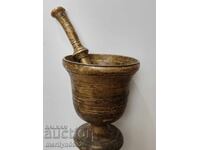 Old bronze mortar, mortar and pestle