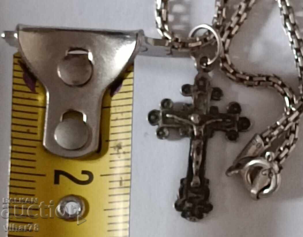 Silver cross with chain - 5 Silver cross with chain - 5