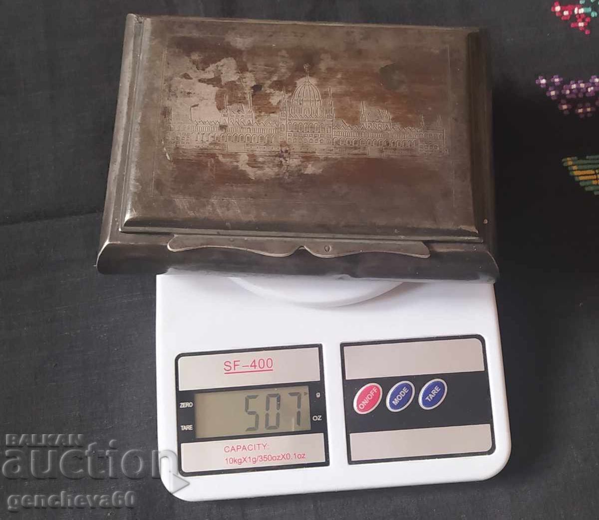 Σπάνιο!!! Ασημένιο κουτί τσιγάρων με χάραξη 500γρ. Σημάδια - 7