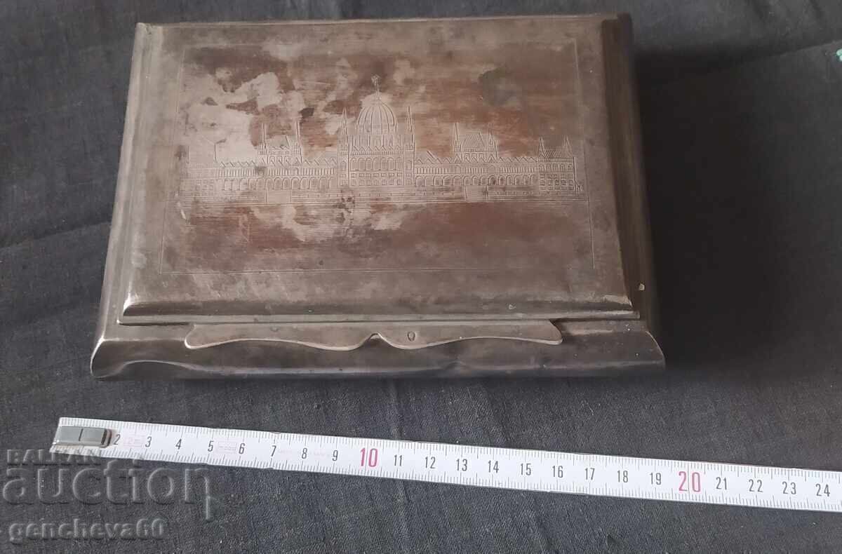 Σπάνιο!!! Ασημένιο κουτί τσιγάρων με χάραξη 500γρ. Σημάδια