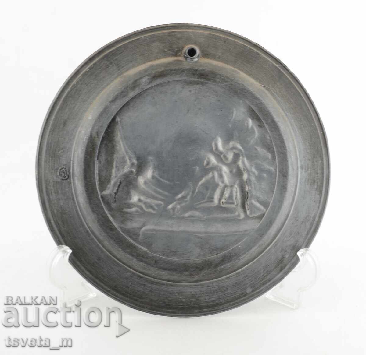 Pewter wall plate, collectible with price 15.00 BGN | € 7.67 Pewter wall plate, collectible with price 15.00 BGN | € 7.67