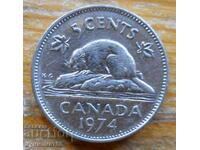 5 cenți 1974 - Canada